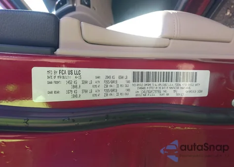 2015 Jeep Grand Cherokee Limited из США, поврежденный, VIN 1C4RJFBG0FC797956